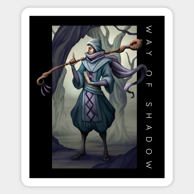 Way of Shadow Monk Dnd Sticker TeePublic